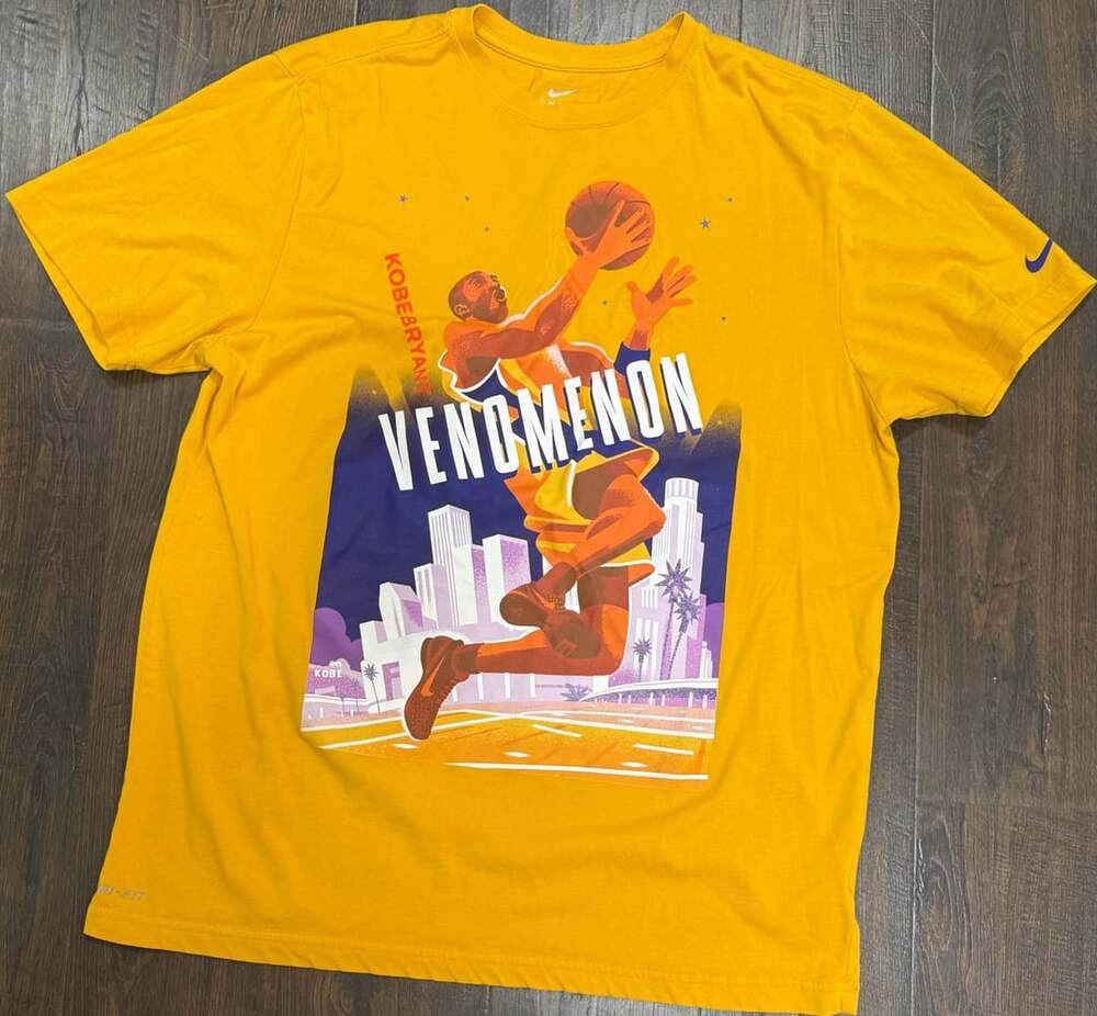 Nike Kobe Bryant Venomenon Dri-Fit T-Shirt Size XL Yellow